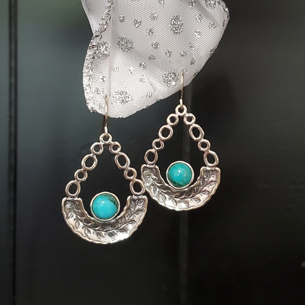 Didae Sterling Silver Turquoise Dangle Earrings
